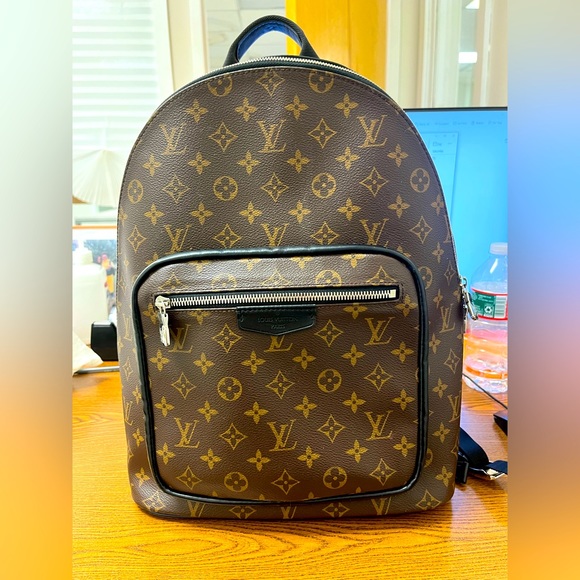 Louis Vuitton Josh Backpack Monogram Macassar Brown/Black - Picture 2 of 7